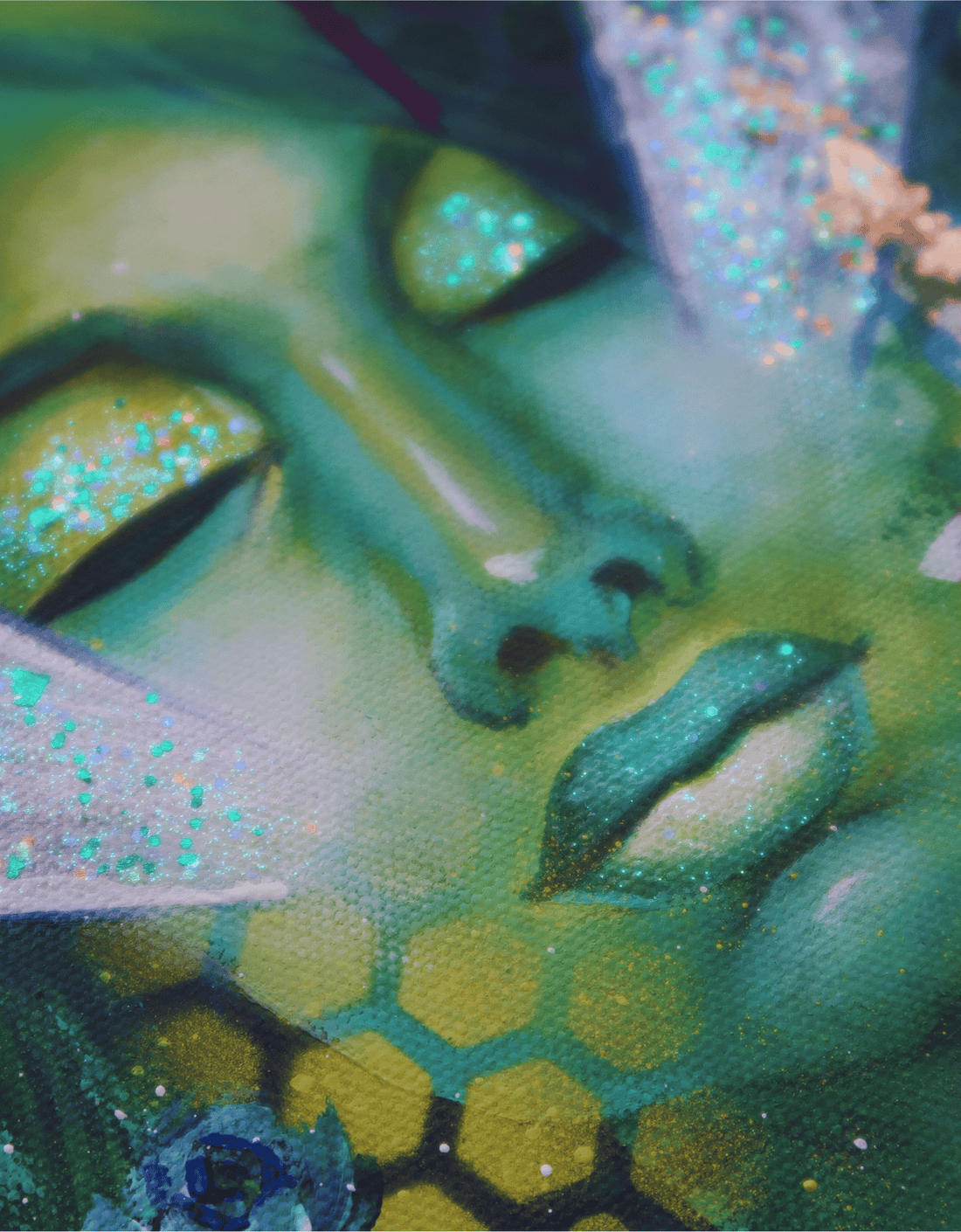 Spring Goddess Mixed Media Portrait Workshop | Step-by-Step Acrylic Girl, Bees & Floral Canvas Painting Class for Beginners