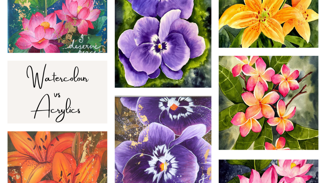 Master the Art of Painting Flowers: Watercolors vs Acrylics - A Step-by-Step Guide for Beginners