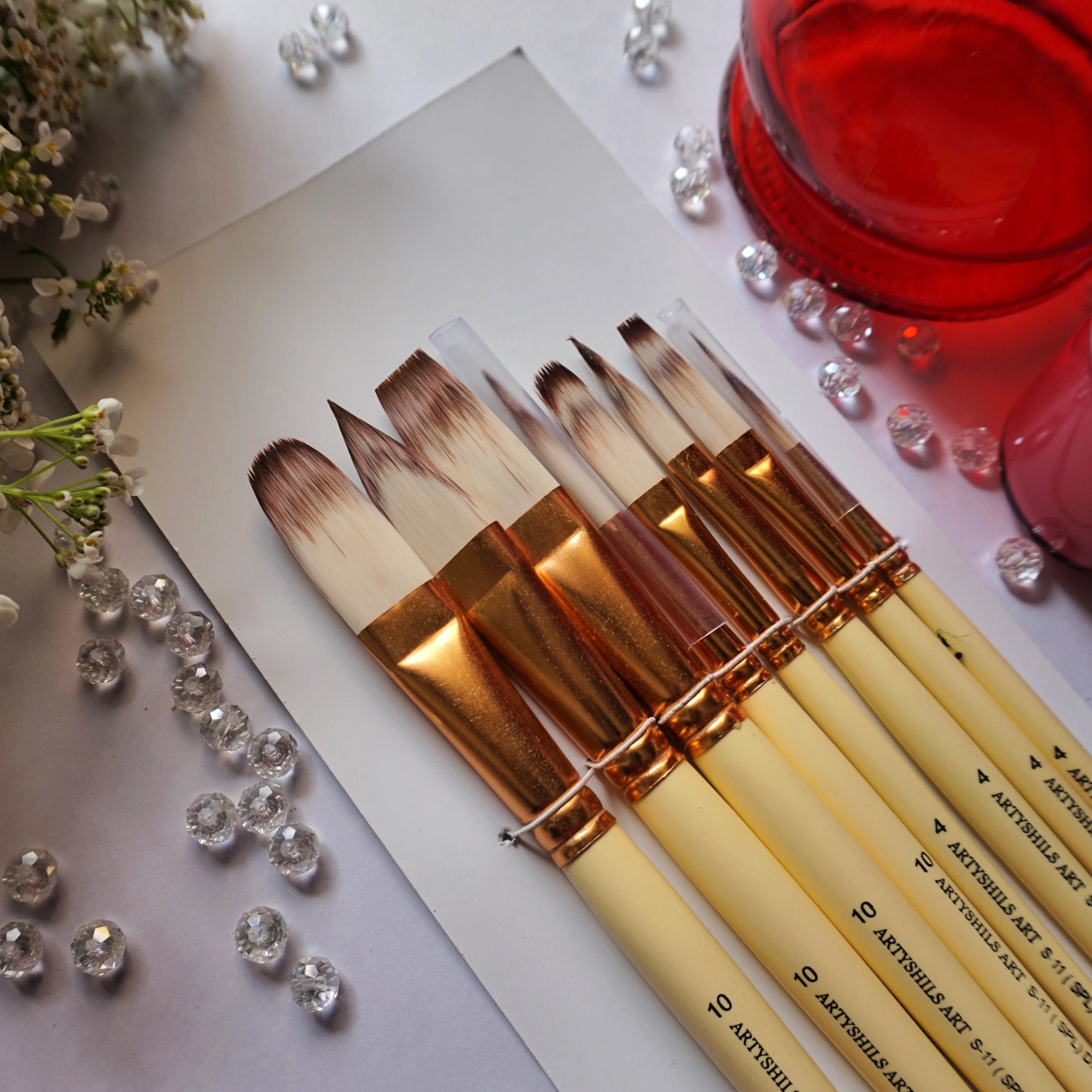 **VERSION 3** Long hair reservoir brushes for painting by Artyshils Art