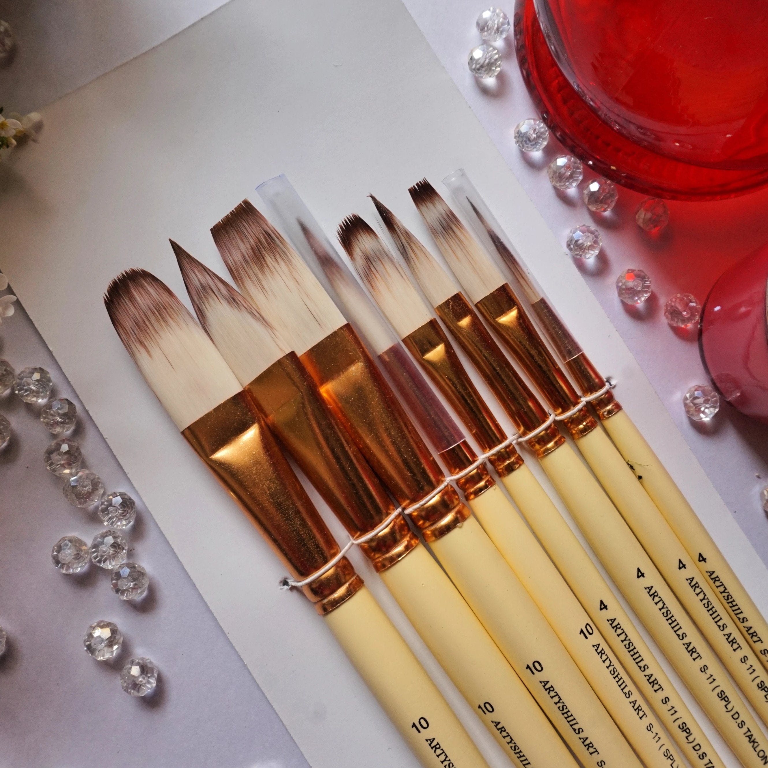 **VERSION 3** Long hair reservoir brushes for painting by Artyshils Art