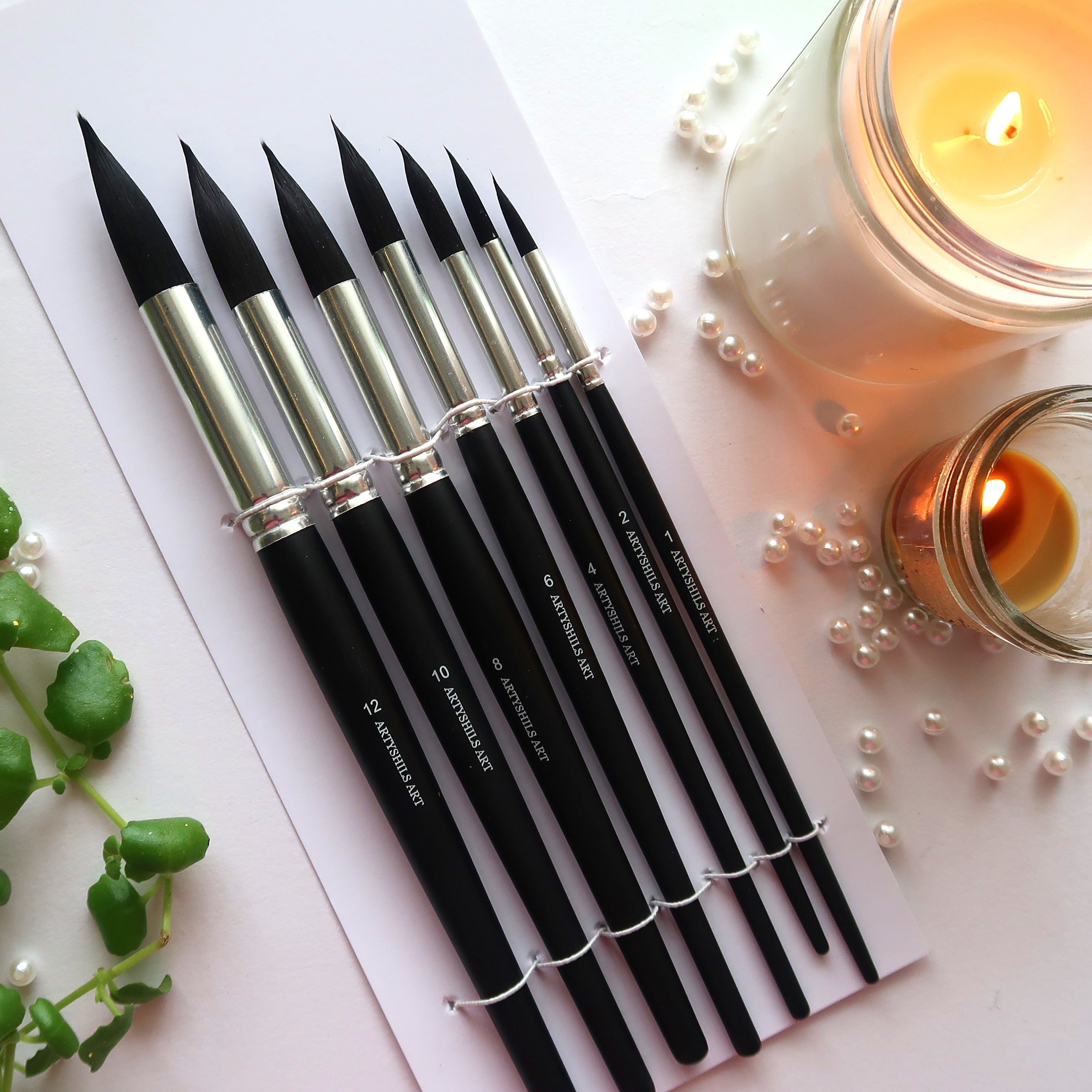 Silver Bill soft Premium Watercolour Brushes set by Artyshils Art