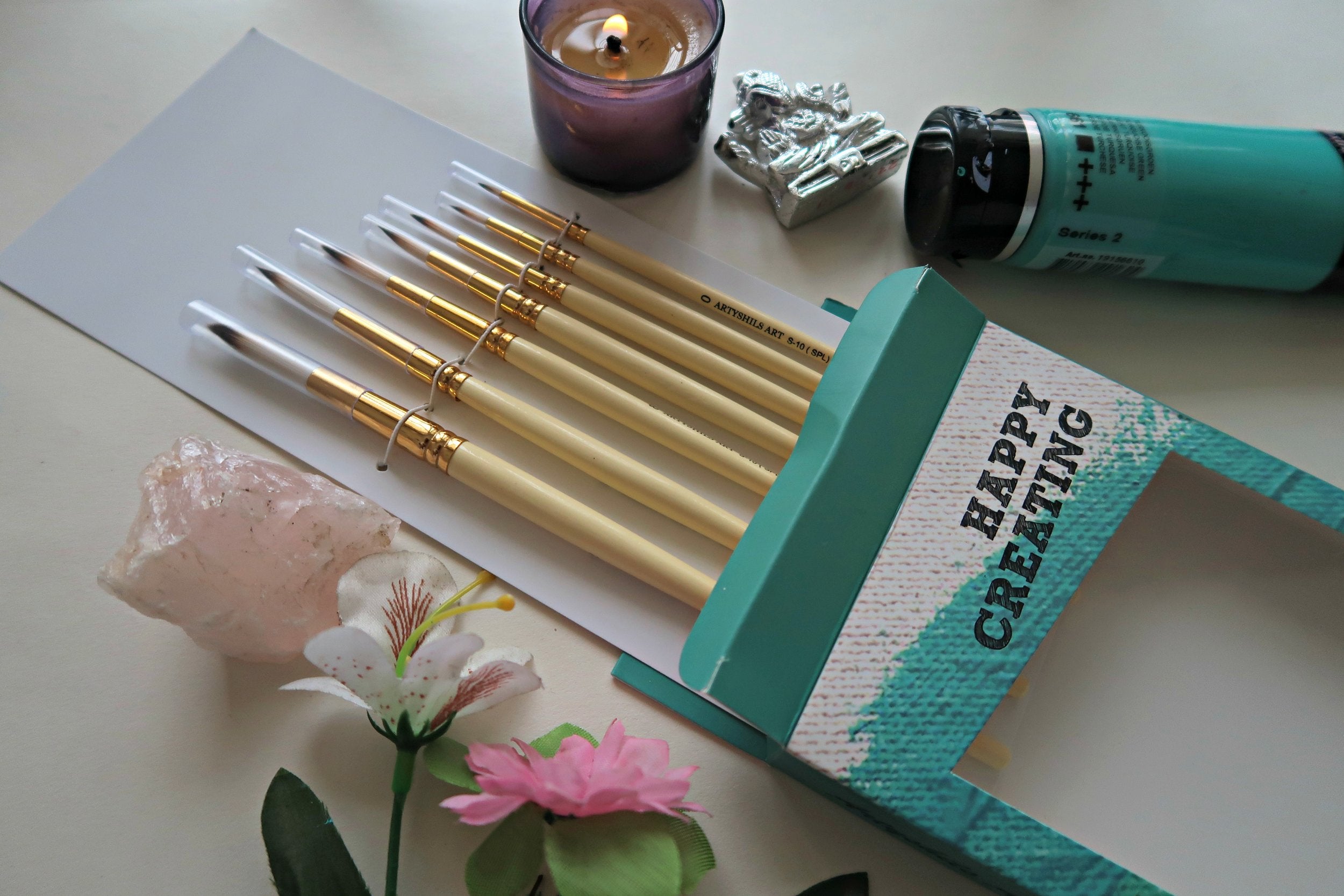 PAINTING BRUSHES ROUND - Round Synthetic hair brushes for painting by Artyshils Art