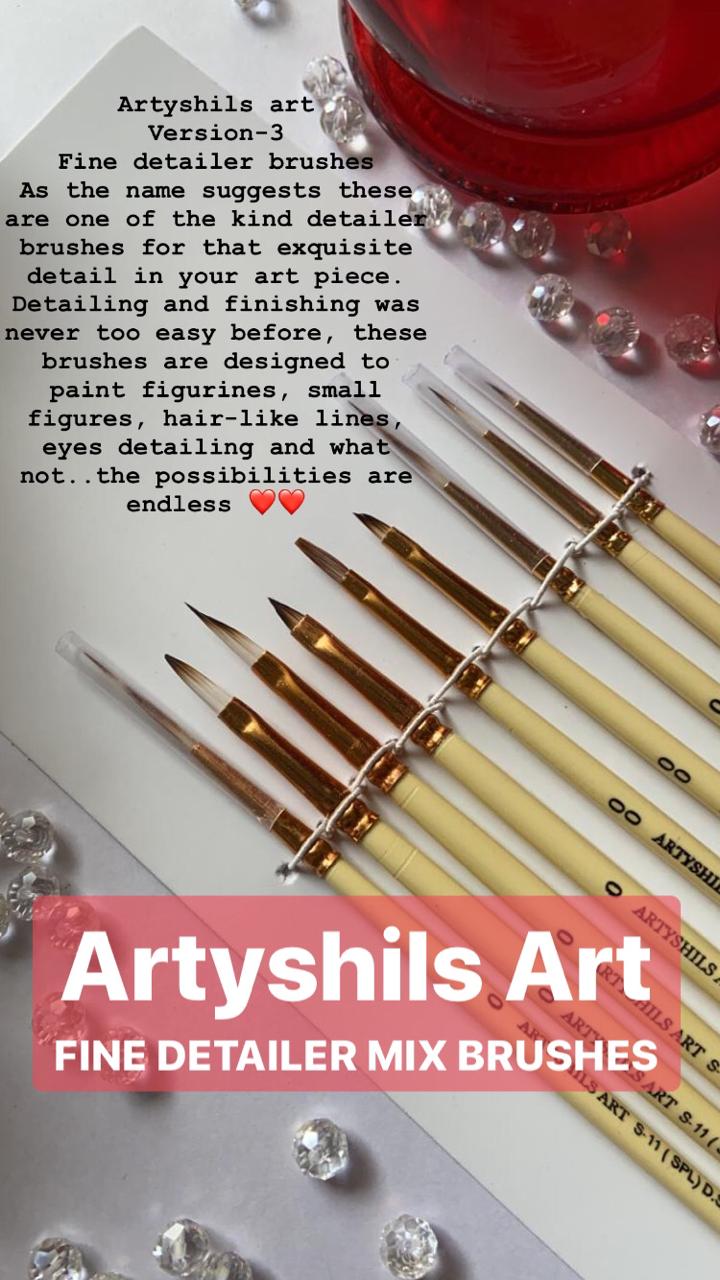 **VERSION 3** Fine detailers mix brushes for painting by Artyshils Art