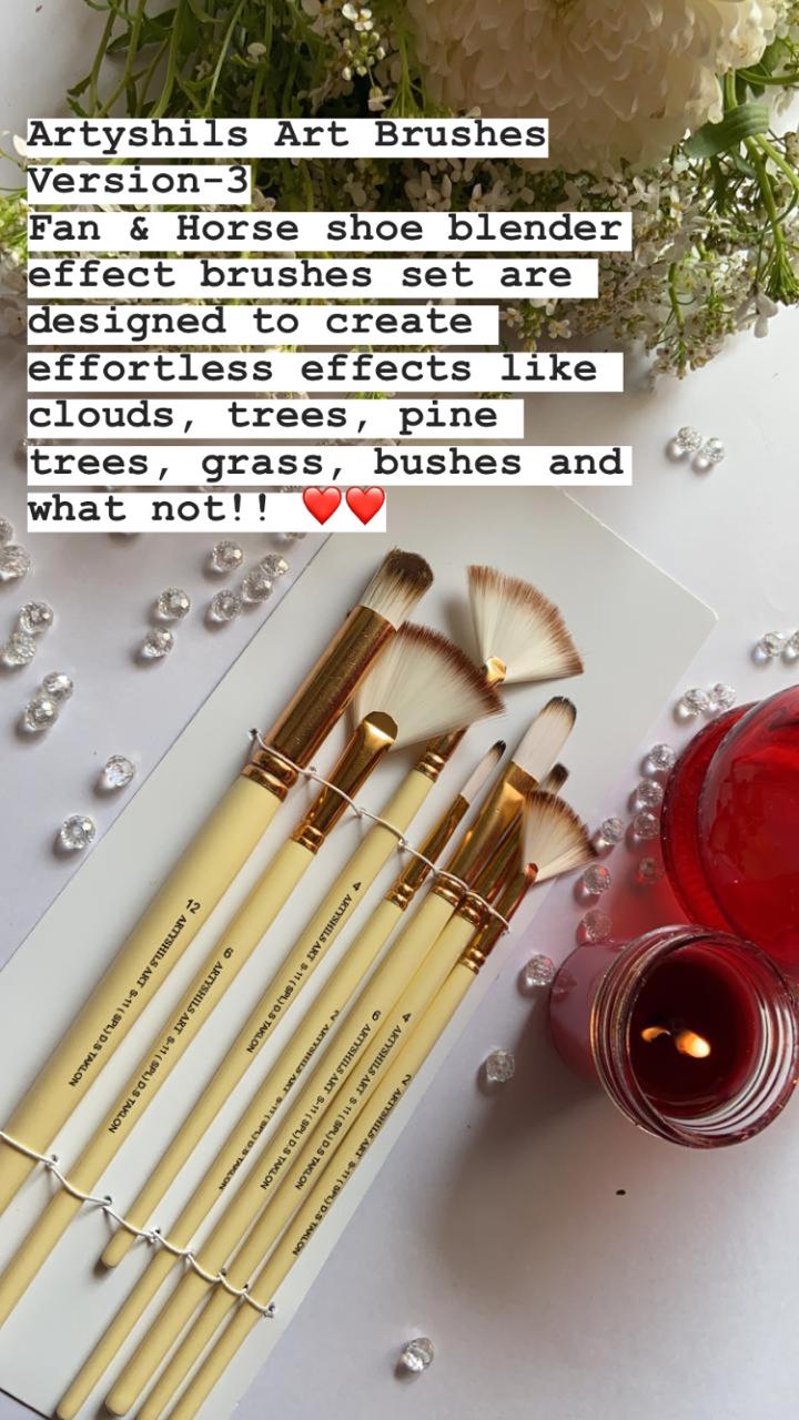 ** VERSION 3 ** Fan and horse shoe blender effect brushes 2 set by Artyshils Art