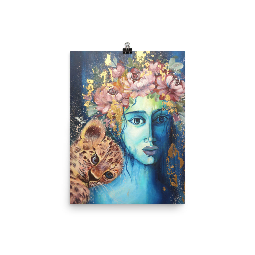 Fine Art Print :- Girl with the tiger