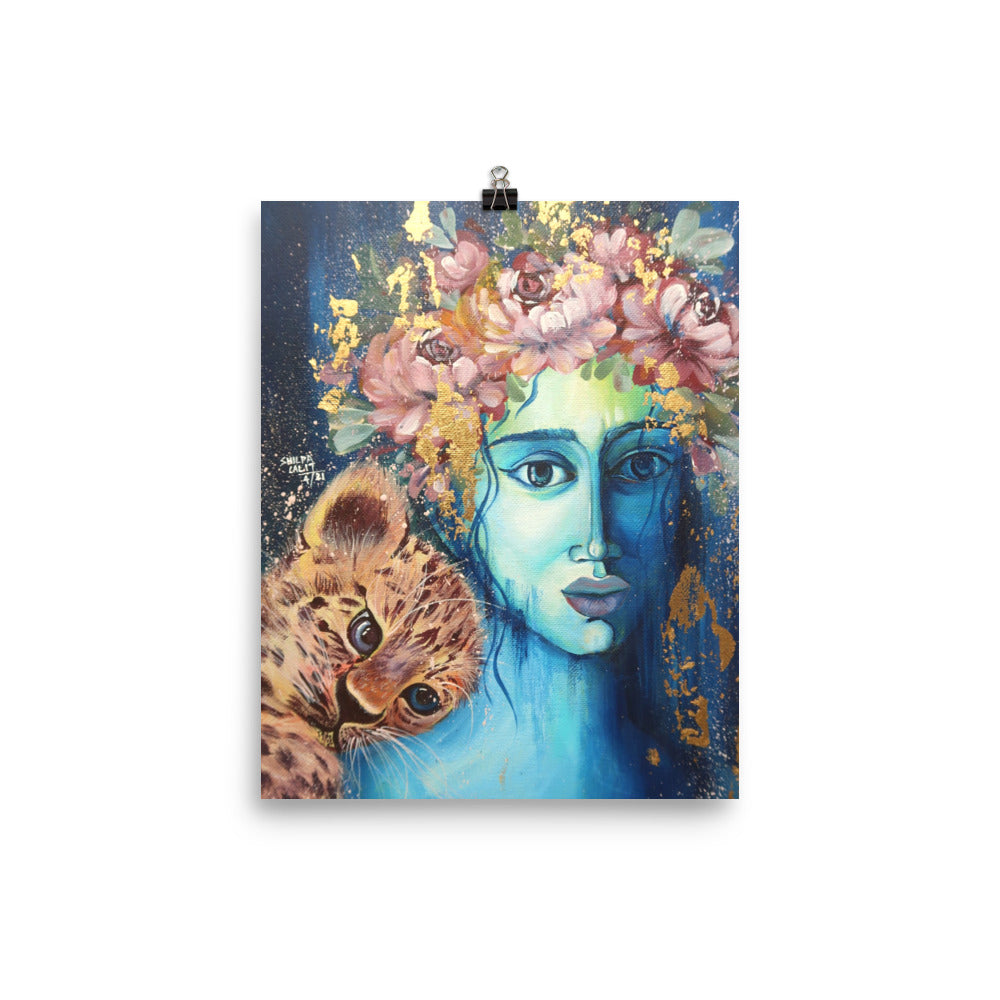 Fine Art Print :- Girl with the tiger