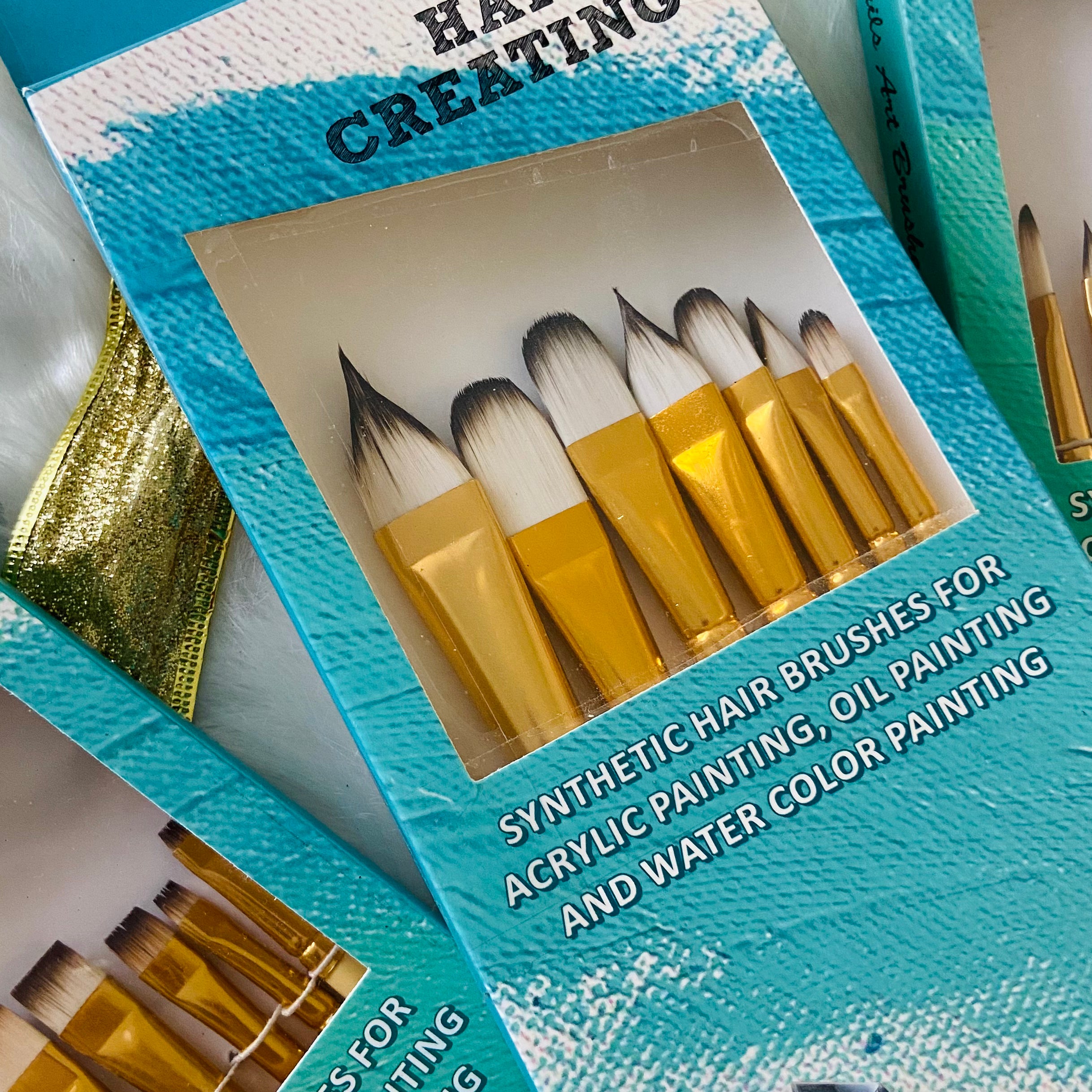 Gift 001 :- Gift for oil painting artist | 3 Brush sets | Blender. Mix. Fine details plus