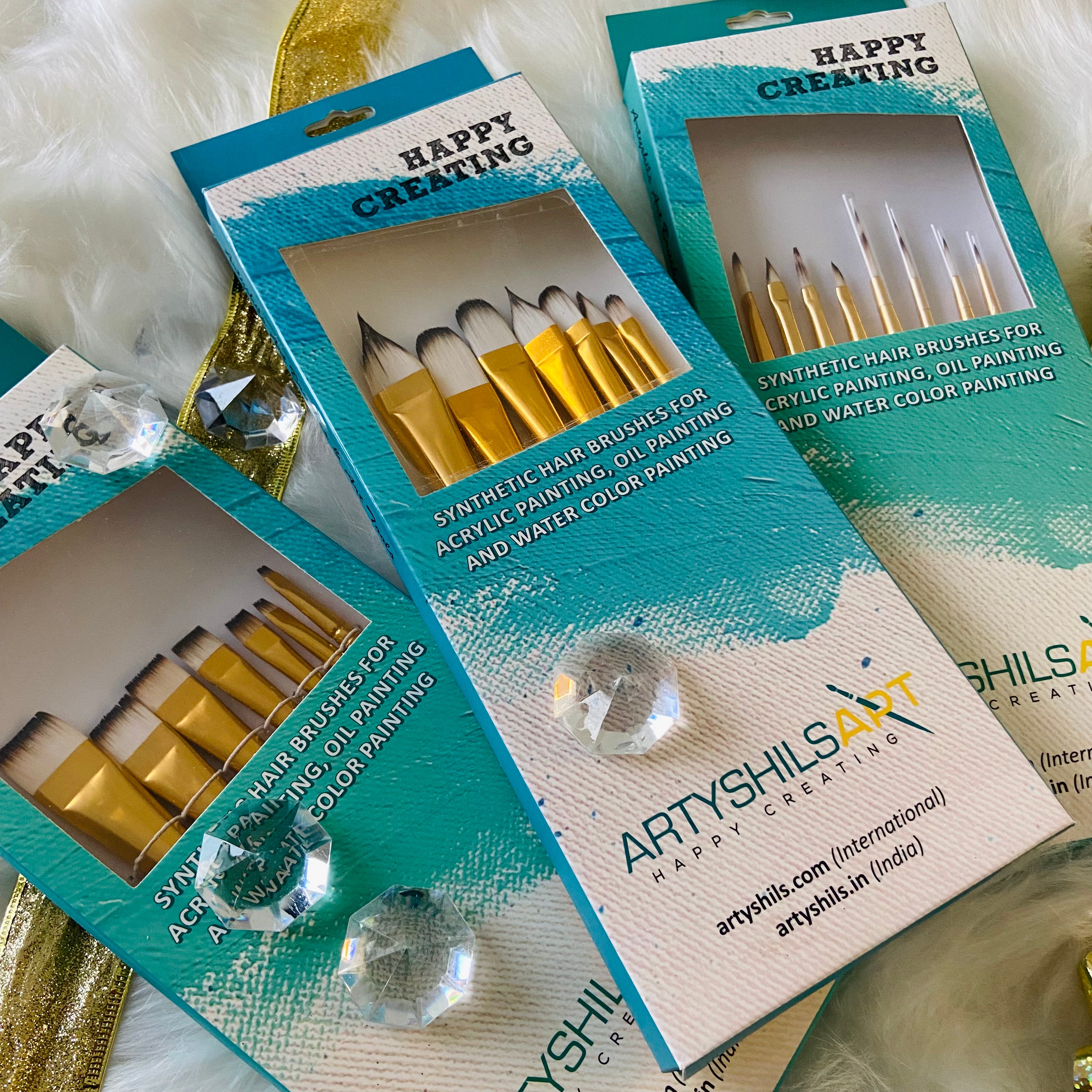 Gift 001 :- Gift for oil painting artist | 3 Brush sets | Blender. Mix. Fine details plus