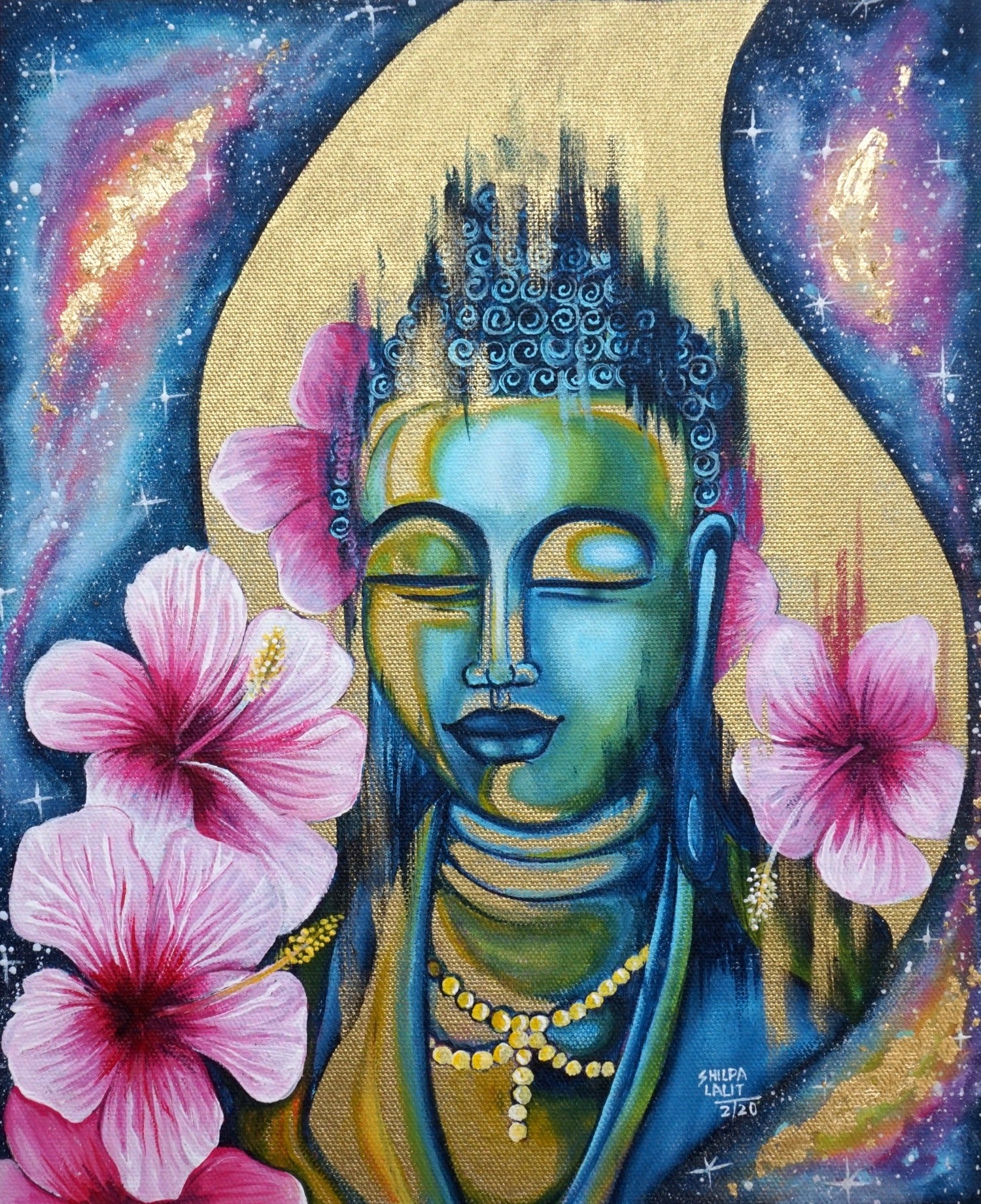 5 Buddha Acrylic Painting Workshops Bundle | Acrylic Painting and Gold Leaf Art Classes for Beginners | Step-by-Step Spiritual Art Course
