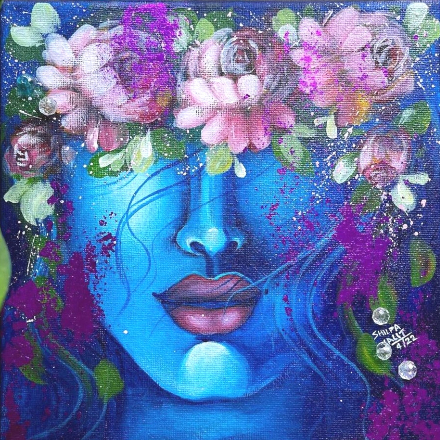 Painting Roses + Girl with Roses : 2 Detailed Acrylic Painting Workshops