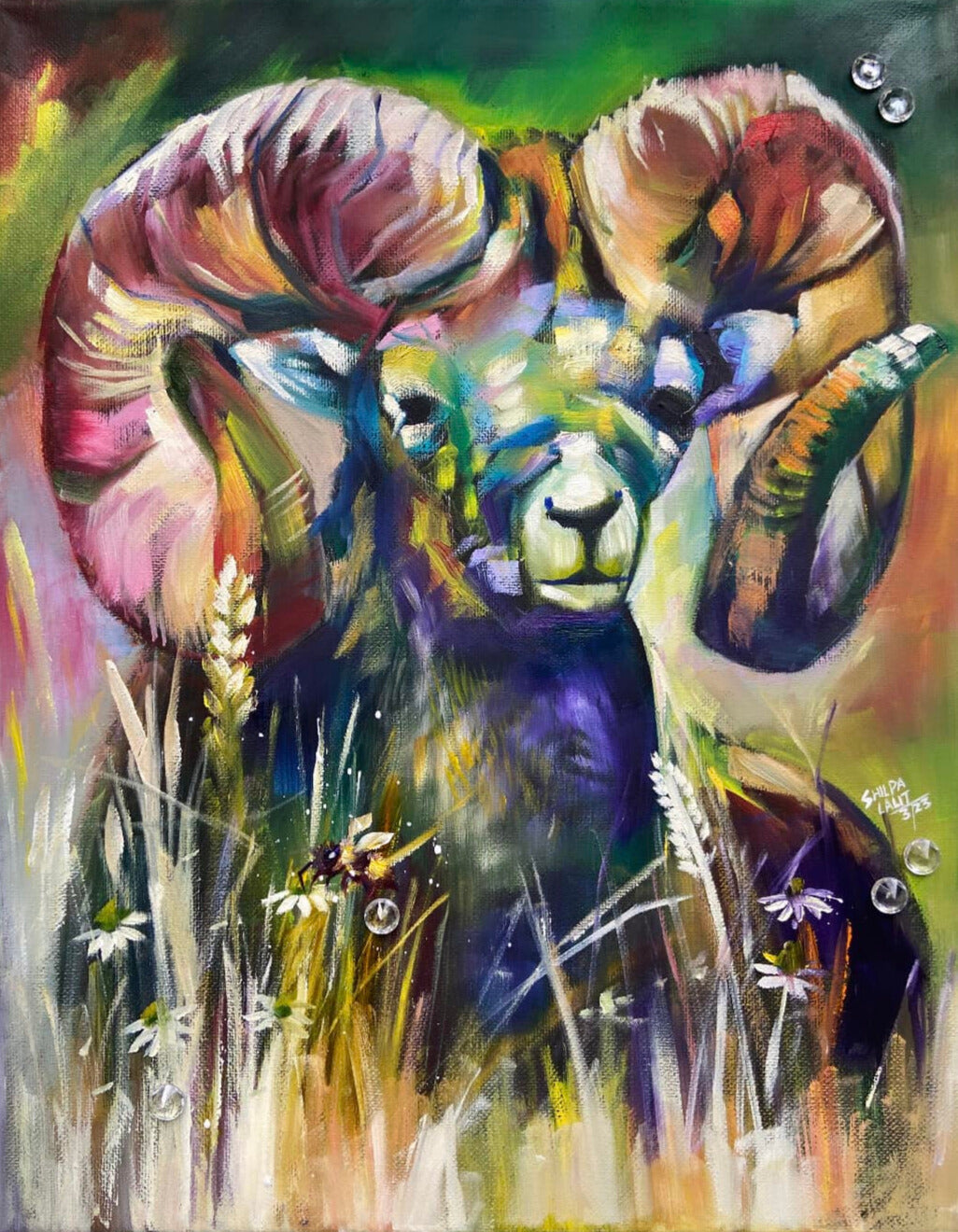 “ The bee and the goat “ Original Art