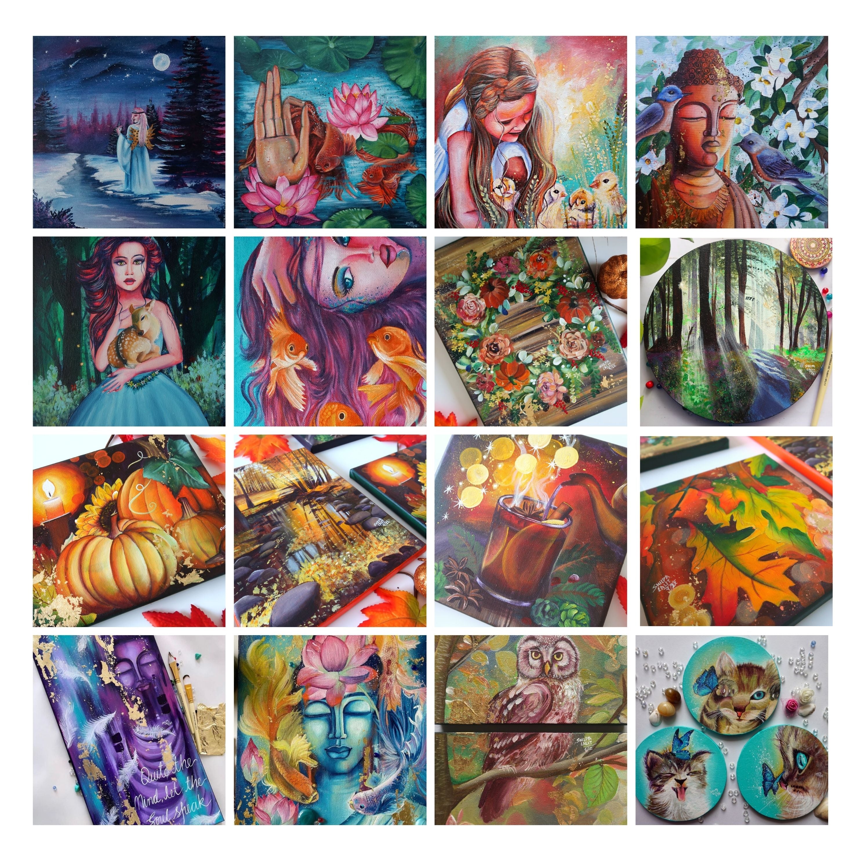 Artyshils Unlimited : Rent the Workshops | 50+ Beginner-Friendly Painting Classes (Acrylic &amp; Mixed Media)