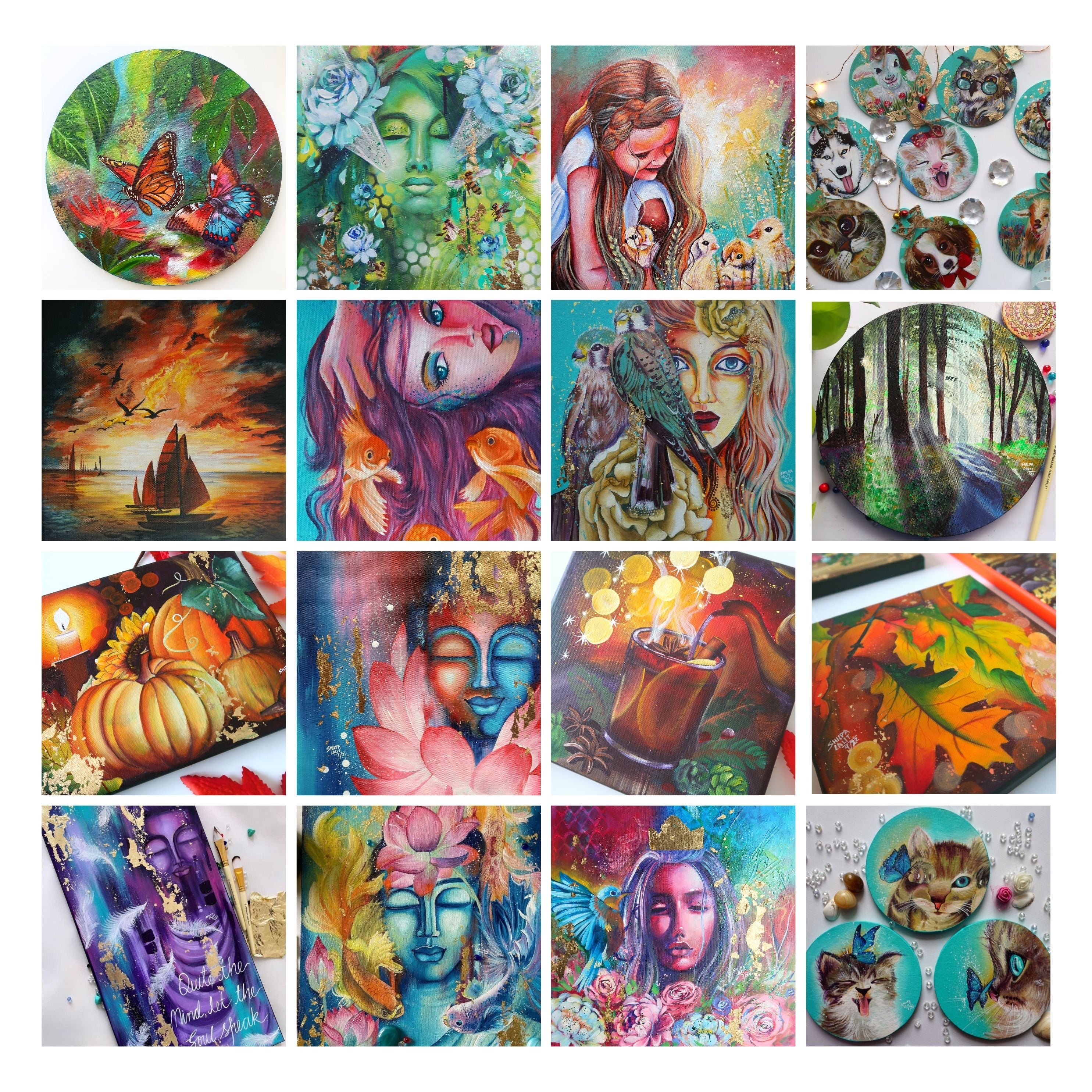 Artyshils Unlimited : Rent the Workshops | 50+ Beginner-Friendly Painting Classes (Acrylic &amp; Mixed Media)