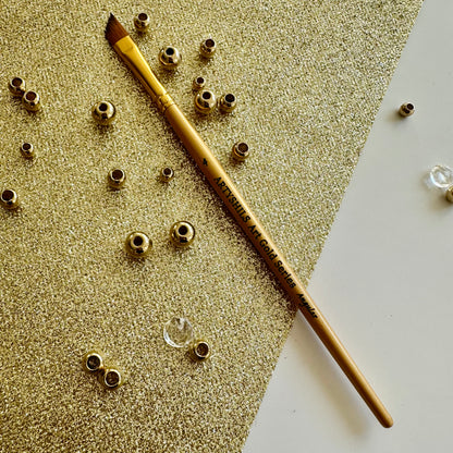 No.4 Angular Brush : Gold Glow Collection | Synthetic Hair | Vegan