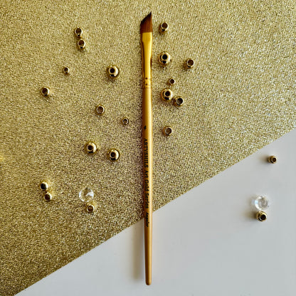 No.4 Angular Brush : Gold Glow Collection | Synthetic Hair | Vegan