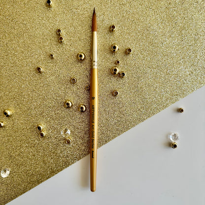 No.10 Round Brush : Gold Glow Collection | Synthetic Hair | Vegan