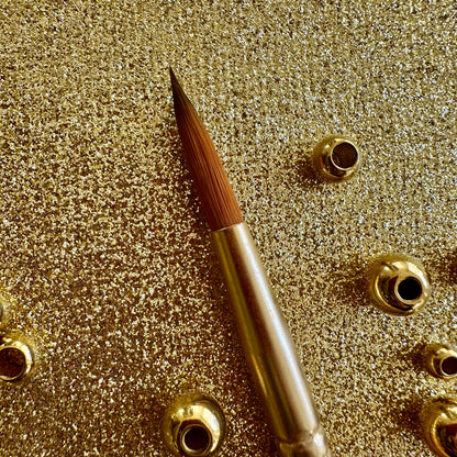 No.10 Round Brush : Gold Glow Collection | Synthetic Hair | Vegan