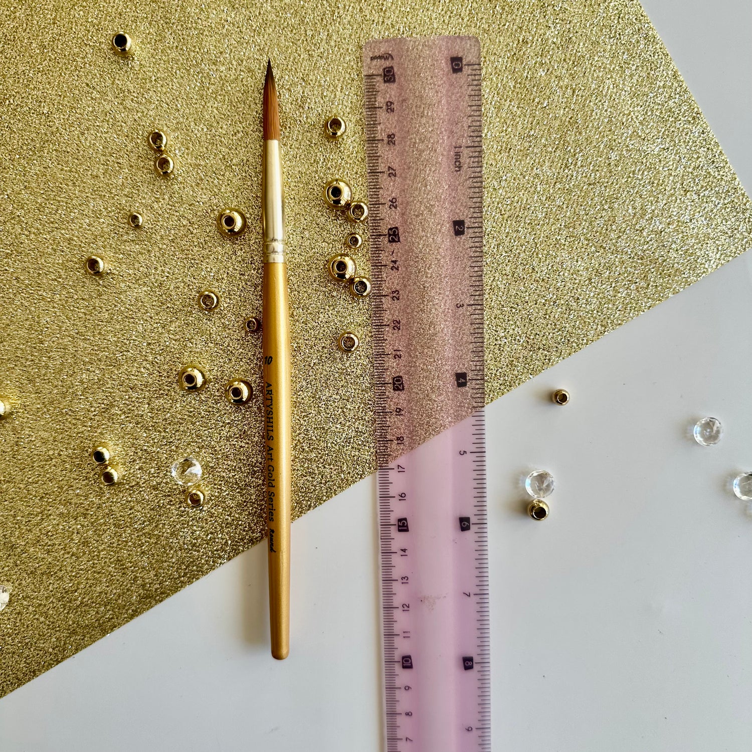 No.10 Round Brush : Gold Glow Collection | Synthetic Hair | Vegan