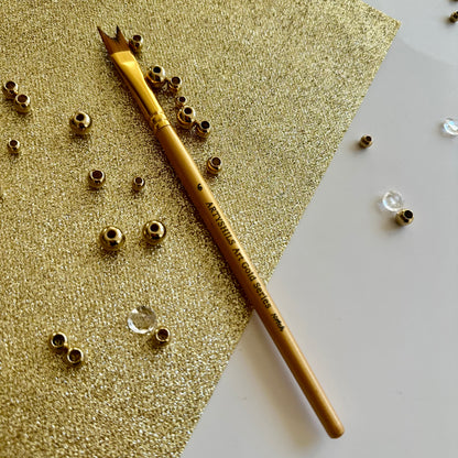 No.6 Notch hair Brush : Gold Glow Collection | Synthetic Hair | Vegan