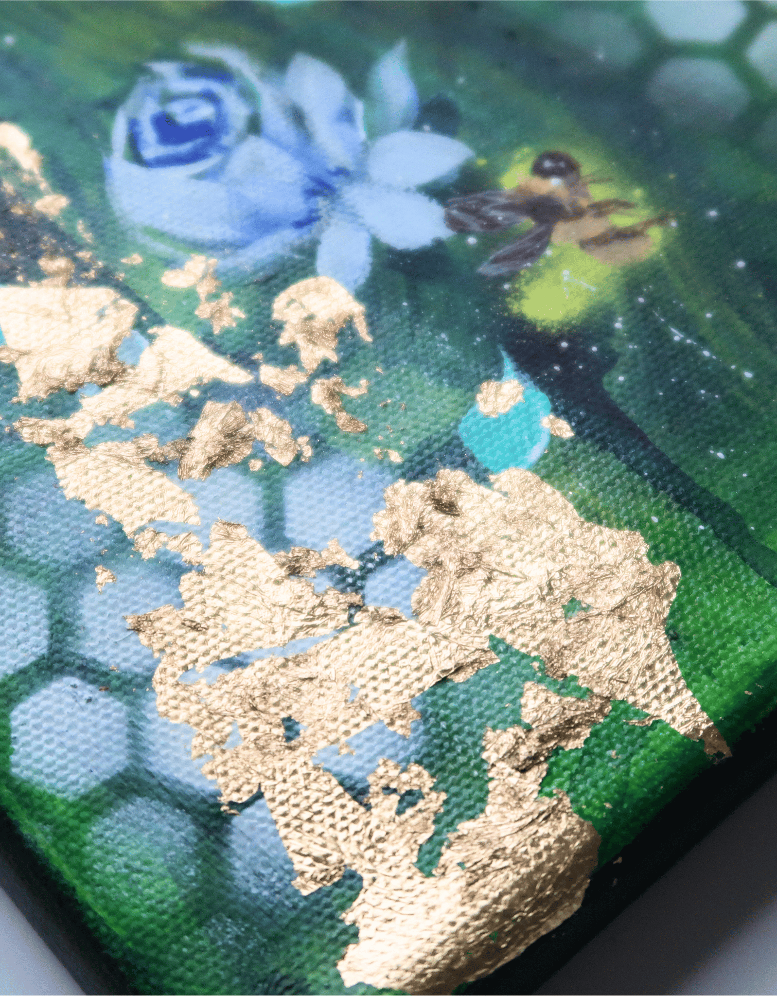 Spring Goddess Mixed Media Portrait Workshop | Step-by-Step Acrylic Girl, Bees &amp; Floral Canvas Painting Class for Beginners