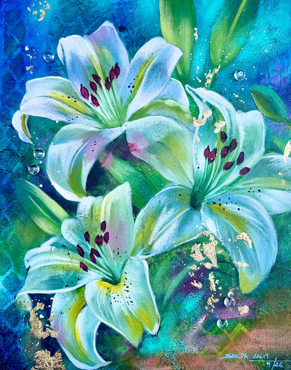 LIVE Enchanted Lilies Mixed Media &amp; Acrylic Painting Workshop ✨🌿 | September 24 &amp; 25, 2026