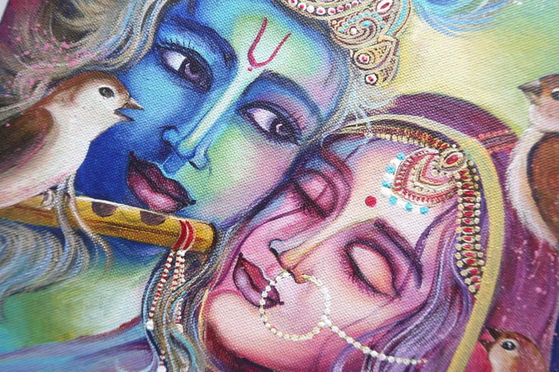 Radha Krishna Painting Tutorial | Learn Acrylic Painting on Canvas | Beginner-Friendly Art Course