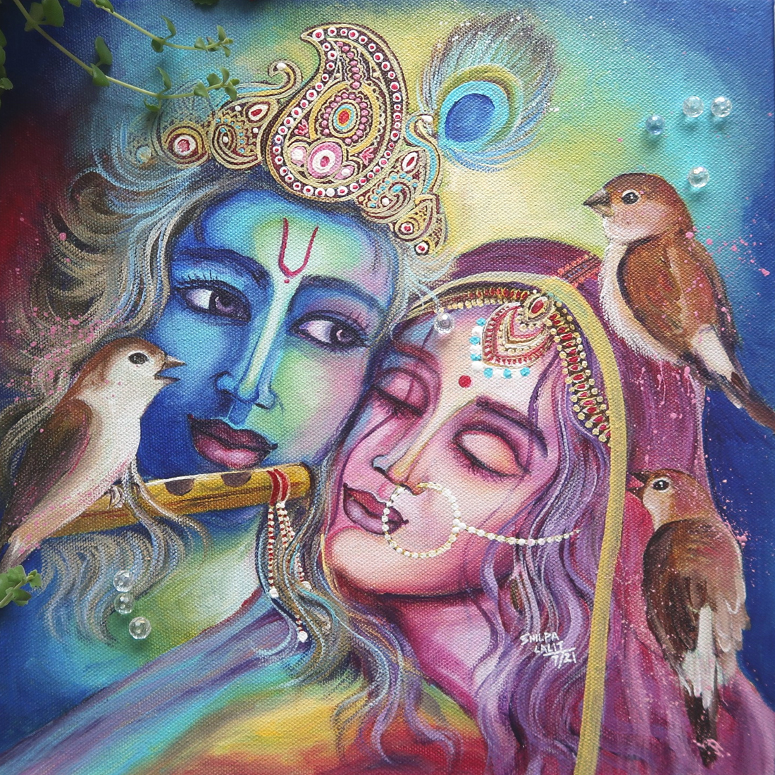 Radha Krishna Painting Tutorial | Learn Acrylic Painting on Canvas | Beginner-Friendly Art Course