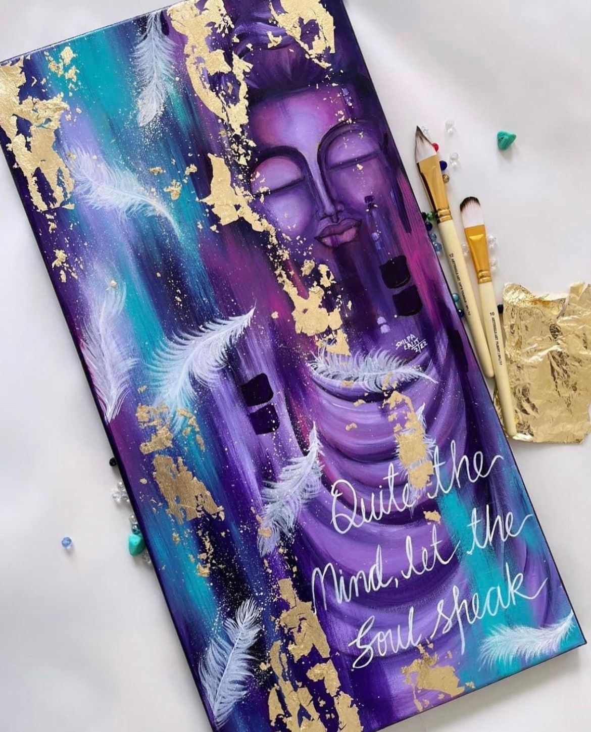 Buddha with Fishes : Detailed Acrylic Painting Workshop + Bonus Challenge | Find Your Inner Voice, Peace &amp; Joy