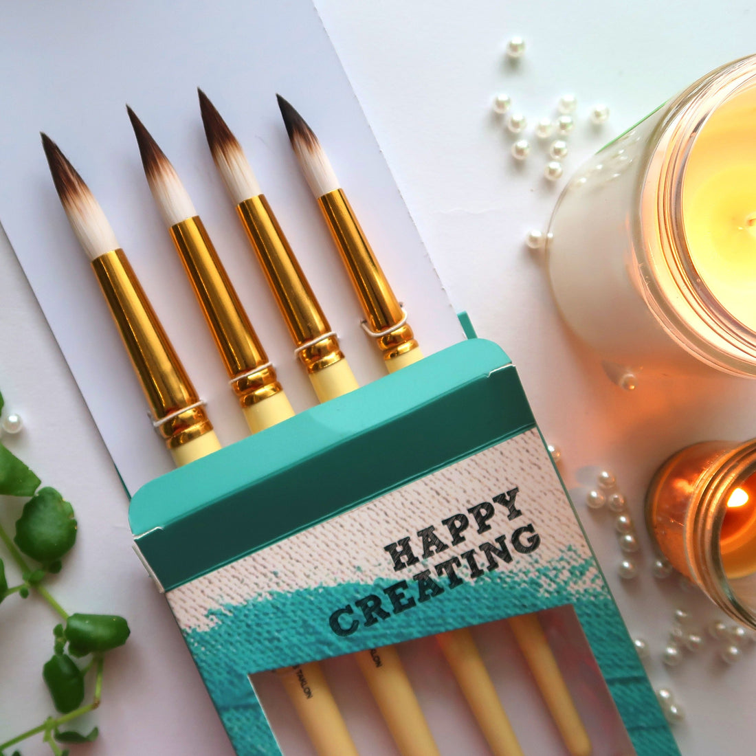 * VERSION 4 * Round PLUS SIZE synthetic hair brushes for painting