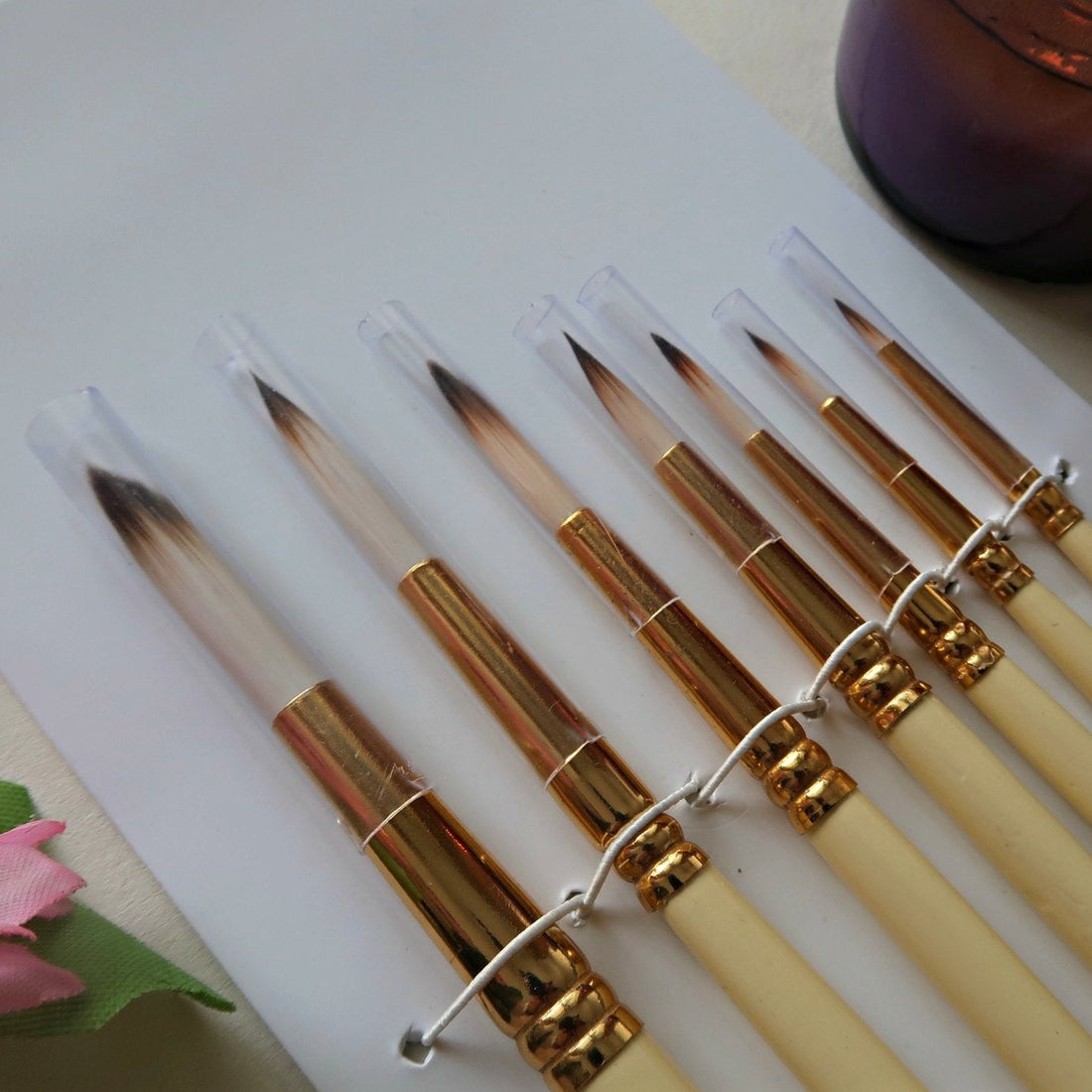 PAINTING BRUSHES ROUND - Round Synthetic hair brushes for painting by Artyshils Art