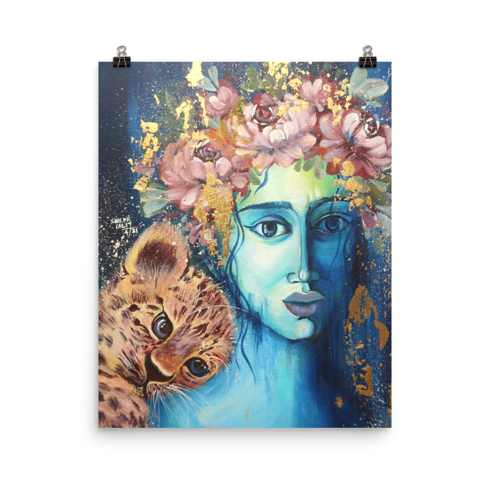 Fine Art Print :- Girl with the tiger