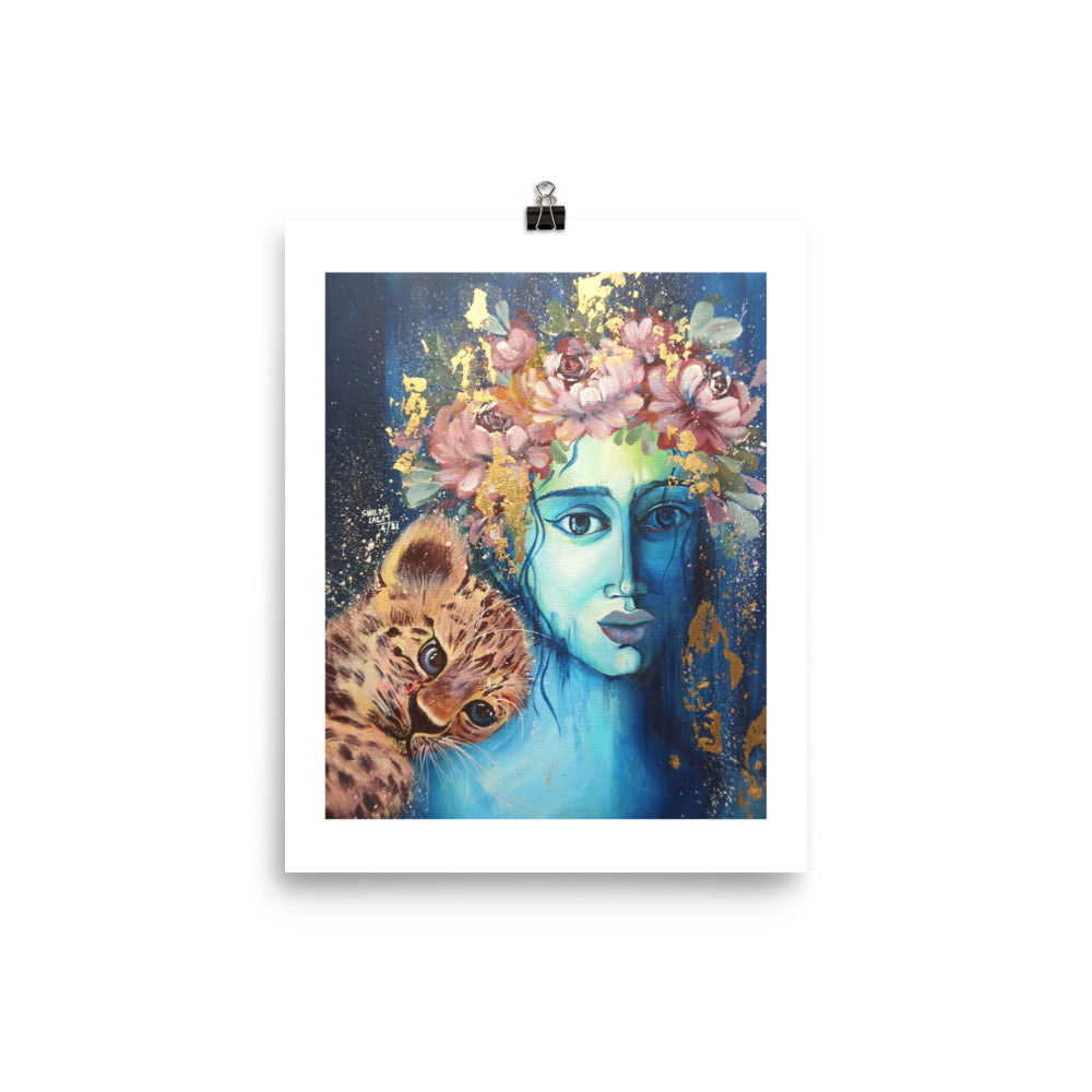 FINE ART PRINT :- GIRL WITH THE TIGER